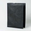 Bible Cover - Black Leather Flared Cross Bible Cover