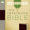 NIV Reference Bible - Large Print (12 pt.) Thumb Indexed - Burgundy Bonded Leather