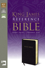 KJV Giant Print (11.5 pt.) Personal Size Reference Bible - Black Bonded ...