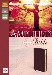 Amplified Bible Large Print - Burgundy Bonded Leather