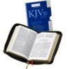 KJV Cambridge Pocket Ref Bible w/ Zip Fastener Black French Morocco Leather Great Witnessing - Image 2