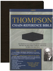 KJV Thompson Chain-Reference Bible, Handy Size, Black Genuine Leather Capri Grain