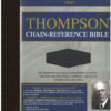 KJV Thompson Chain-Reference Bible, Handy Size, Black Genuine Leather - Capri Grain - Thumb Indexed