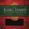 Popular as a Gift for Men - KJV King James Study Bible (Second Ed) - Thumb Indexed - Black Bonded Leather