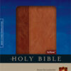 NLT Slimline Center Column Reference Bible, Brown/Tan LeatherLike