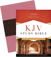 KJV Study Bible - ONLY full-color KJV study Bible - Pink/brown soft ...