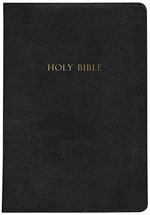 KJV Large Print (11Pt) Wide-Margin Bible Black Genuine Leather