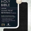 KJV 14 Pt Giant Print Center Column Reference Black Bonded Leather Thumb Indexed Bible