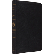 ESV Large Print (10.5) Thinline Reference Bible - Black Genuine Leather