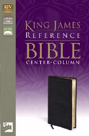 KJV Center Column Reference Bible-Black Bonded Leather