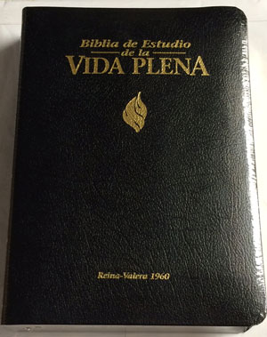 RVR 1960 Biblia de Estudio Vida Plena Piel Negro