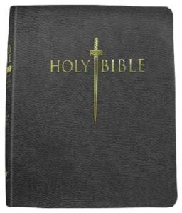 KJV Sword Study Bible Giant Print (15 pt.) Black Genuine Leather