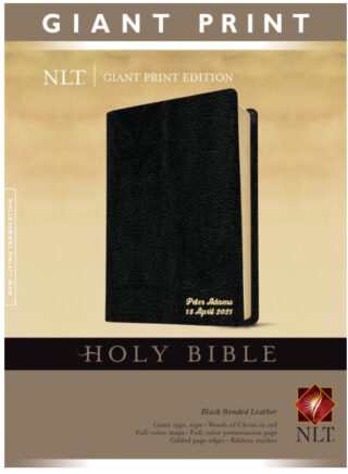 Personalized Giant Print Bible-NLT (2ND ed.) - Large Print - Custom Name Imprint Engraved