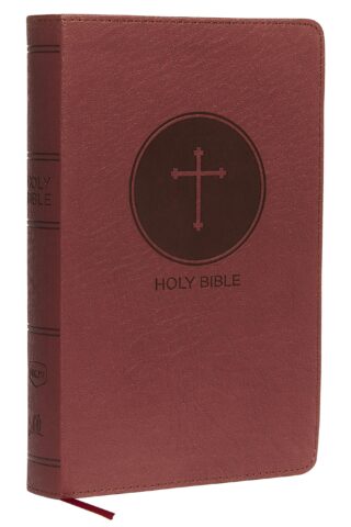 NKJV Deluxe Gift Bible (Comfort Print)-Burgundy Leathersoft