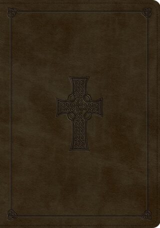 ESV Study Bible-Olive Celtic Cross Design TruTone