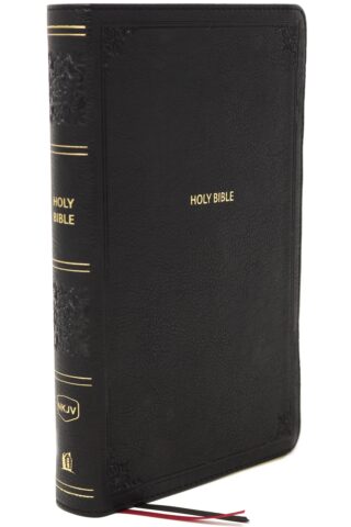 NKJV Personal Size Large Print Reference Bible (Comfort Print)-Black Leathersoft Indexed